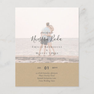 Flyer Invitación de Boda con Superposición de Fotos