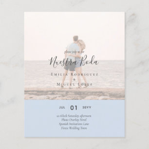 Flyer Invitación de boda con superposición de fotos