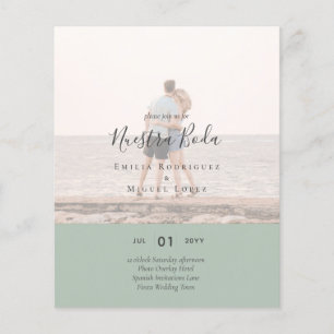 Flyer Invitación de Boda con Superposición de Fotos
