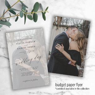 Flyer Invitación de boda con superposición moderna de 2