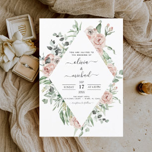Flyer Invitación de boda de eucalipto verde salvia presu
