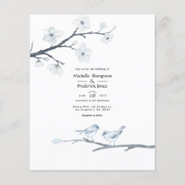 Flyer Invitación de boda de flores de cerezo Presupuesto