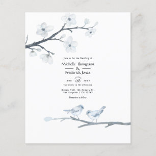 Flyer Invitación de boda de flores de cerezo Presupuesto