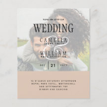 INVITACIÓN DE BODA DE FOTOGRAFÍAS Superposición de