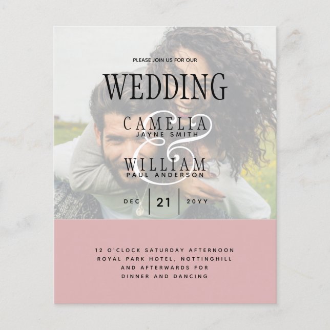 Flyer INVITACIÓN DE BODA DE FOTOGRAFÍAS Superposición de (Frente)