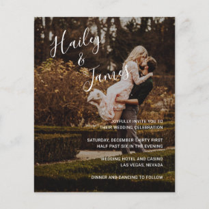 Flyer Invitación de boda elegante moderna con presupuest