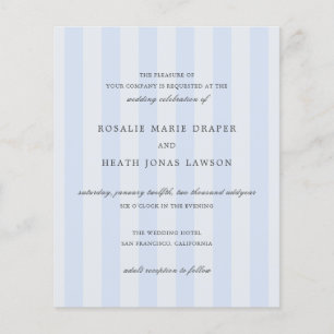 Flyer Invitación de boda elegante y económica con rayas