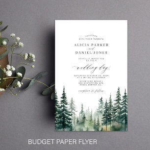 Flyer Invitación de boda en un destino de montaña económ