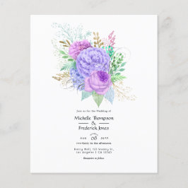 Flyer Invitación de boda floral rústica de primavera