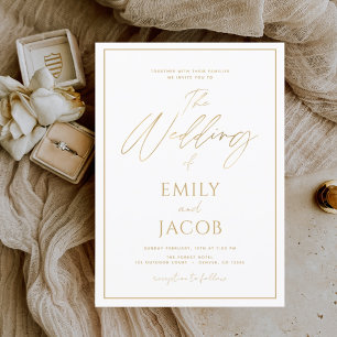 Flyer Invitación de Boda Moderna Minimalista y Económica