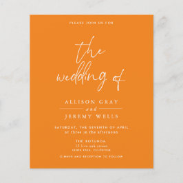 Flyer Invitación de Boda Presupuesto Organizado