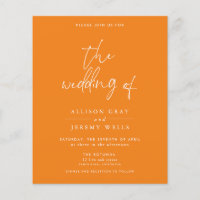 Invitación de Boda Presupuesto Organizado