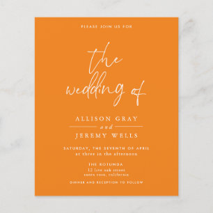 Flyer Invitación de Boda Presupuesto Organizado