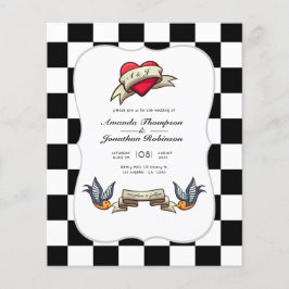 Flyer Invitación de boda Rockabilly