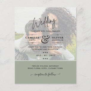 Flyer INVITACIÓN DE BODAS CON FOTO Presupuesto Texto Sup