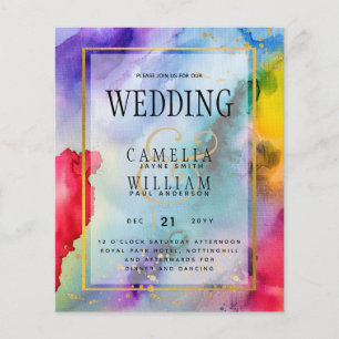 Flyer INVITACIÓN DE BODAS ORGULLO ARCOÍRIS Tinta LeahG