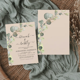 Flyer Invitación de brunch y bubbly Terracotta