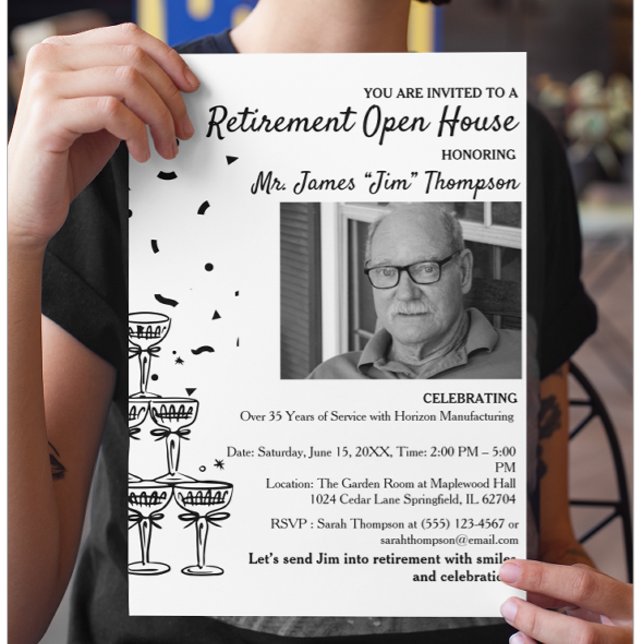 Flyer Invitación de Casa Abierta de Jubilación (Subido por el creador)