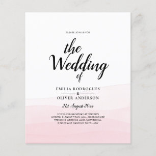 Flyer Invitación de casamiento rosa con hielo