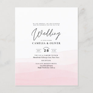 Flyer Invitación de casamiento rosa con hielo