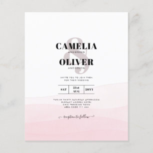 Flyer Invitación de casamiento rosa con hielo