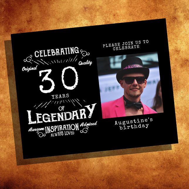 Flyer Invitación de cumpleaños 30 a Black Budget (Subido por el creador)