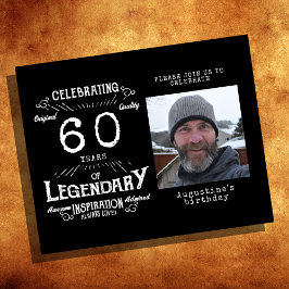 Flyer Invitación de cumpleaños 60 a Black Budget