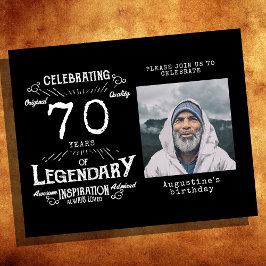 Flyer Invitación de cumpleaños 70 a Black Budget