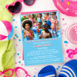 Flyer Invitación de cumpleaños de niña para fiesta en la