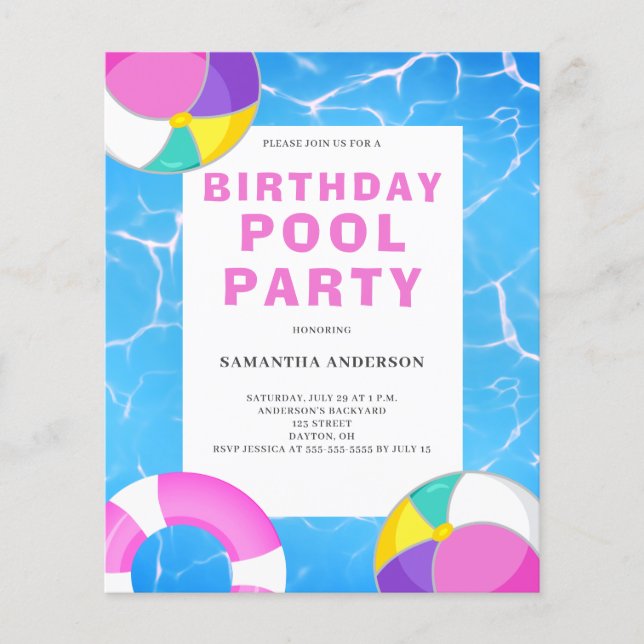Flyer Invitación de cumpleaños del Fiesta del grupo de p (Frente)