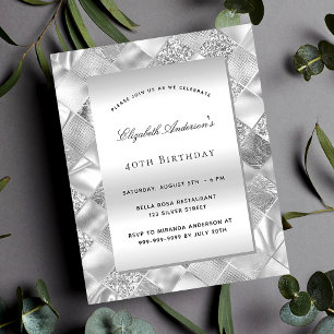 Flyer Invitación de cumpleaños elegante moderna y económ