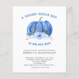 Flyer Invitación de Cumpleaños para Baby Shower de Niño 