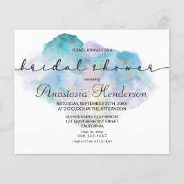 Flyer Invitación de Despedida de Soltera con Acuarela Ec