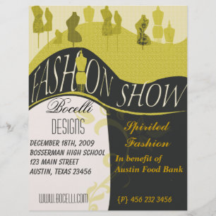 Flyer Invitación de diseñador de moda para desfile de mo
