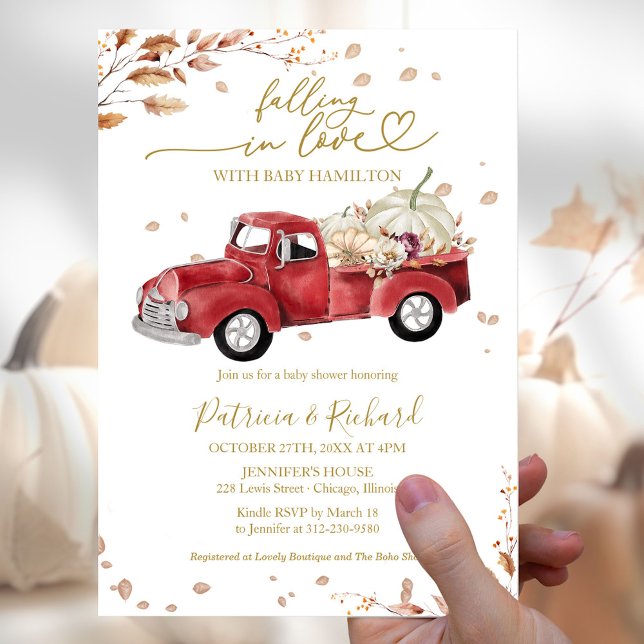 Flyer Invitación de Ducha de Bebé Otoñal con Presupuesto (Subido por el creador)