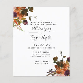 Flyer Invitación de ducha de matrimonio para parejas de 