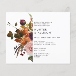 Flyer Invitación de ducha para parejas de otoño con pres