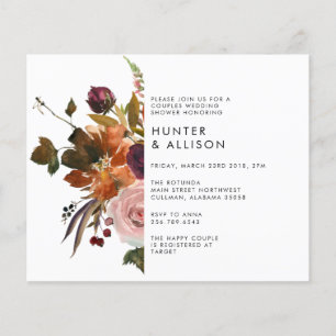 Flyer Invitación de ducha para parejas de otoño con pres