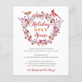 Flyer Invitación de fiesta de feriado de la flor de la b