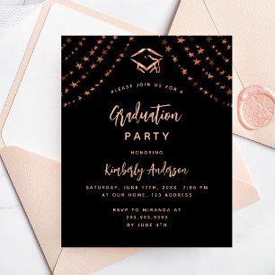 Flyer Invitación de fiesta de graduación con presupuesto