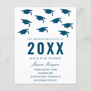 Flyer Invitación de fiesta de graduación personalizada c