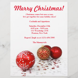 Flyer Invitación de Fiesta de navidades