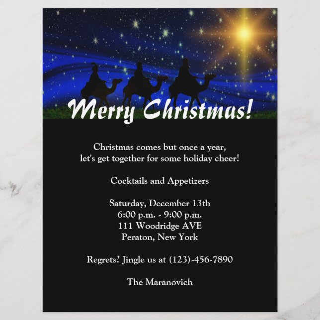 Flyer Invitación de Fiesta de navidades (Frente)