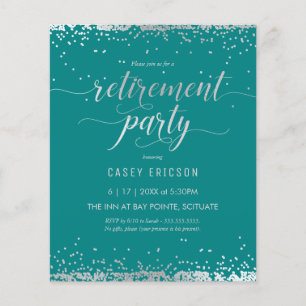 Flyer Invitación de Fiesta de retiro de presupuesto - Pl