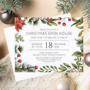 Flyer Invitación de fiesta de vacaciones para Navidades 