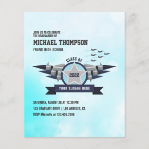 Flyer Invitación de foto de fiesta de graduación con tem