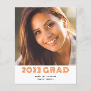 Flyer Invitación de foto de graduación del presupuesto 2