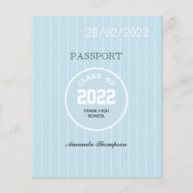 Invitación de foto para pasaporte de graduación az
