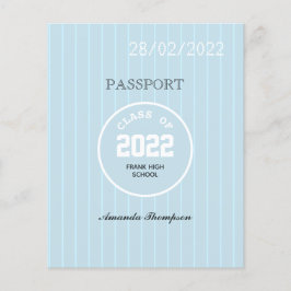 Flyer Invitación de foto para pasaporte de graduación az