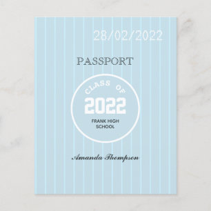 Flyer Invitación de foto para pasaporte de graduación az